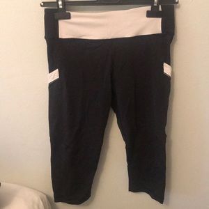 Black lululemon leggings, with white detailing